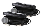 2x JTS TM-929 Hand-Gesangsmikrofone inkl. Ledertaschen und XLR-Kabel